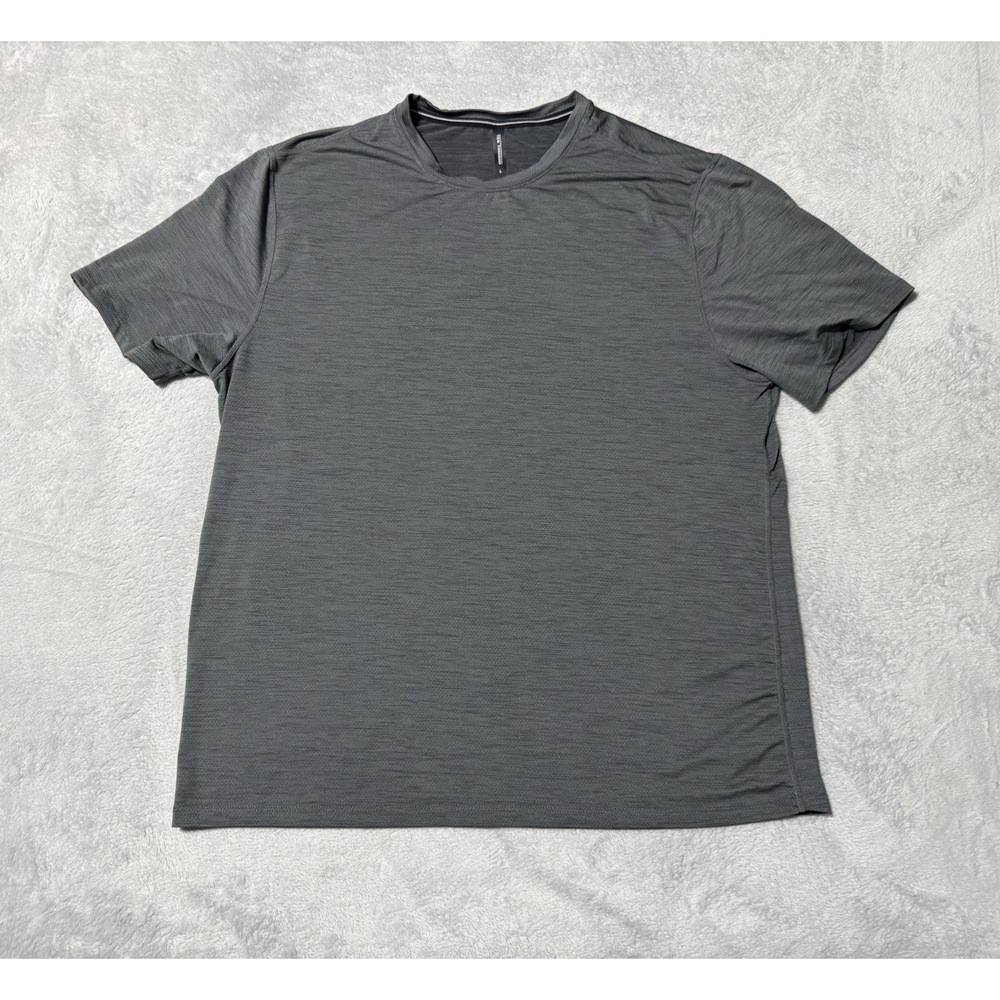 Ten Thousand T-Shirt Mens Large Gray Training Gym Tee Short Sleeve Mesh